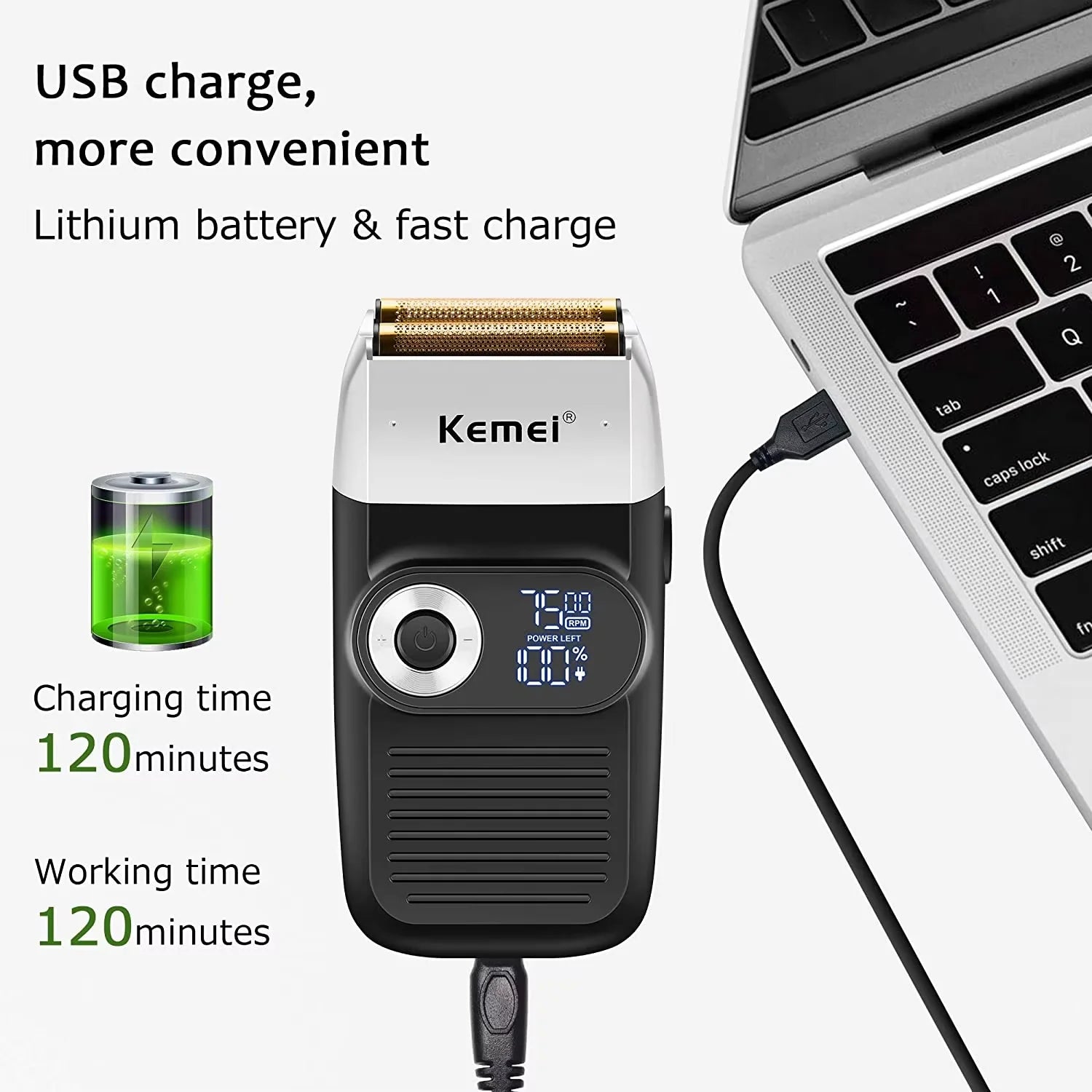 Kemei Original Electric Shaver Rechargeable Powerful Floating Razor Balds Head Shaving Machine for Men KM-2026 KM-2027