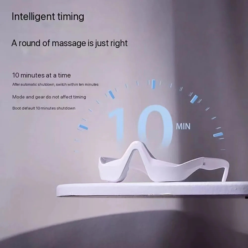 Electric Eye Massager Glasses Relieves Eye Fatigue EMS Red Light Therapy Eye Beauty Instrument For Relax Eye Dark Circles Bags