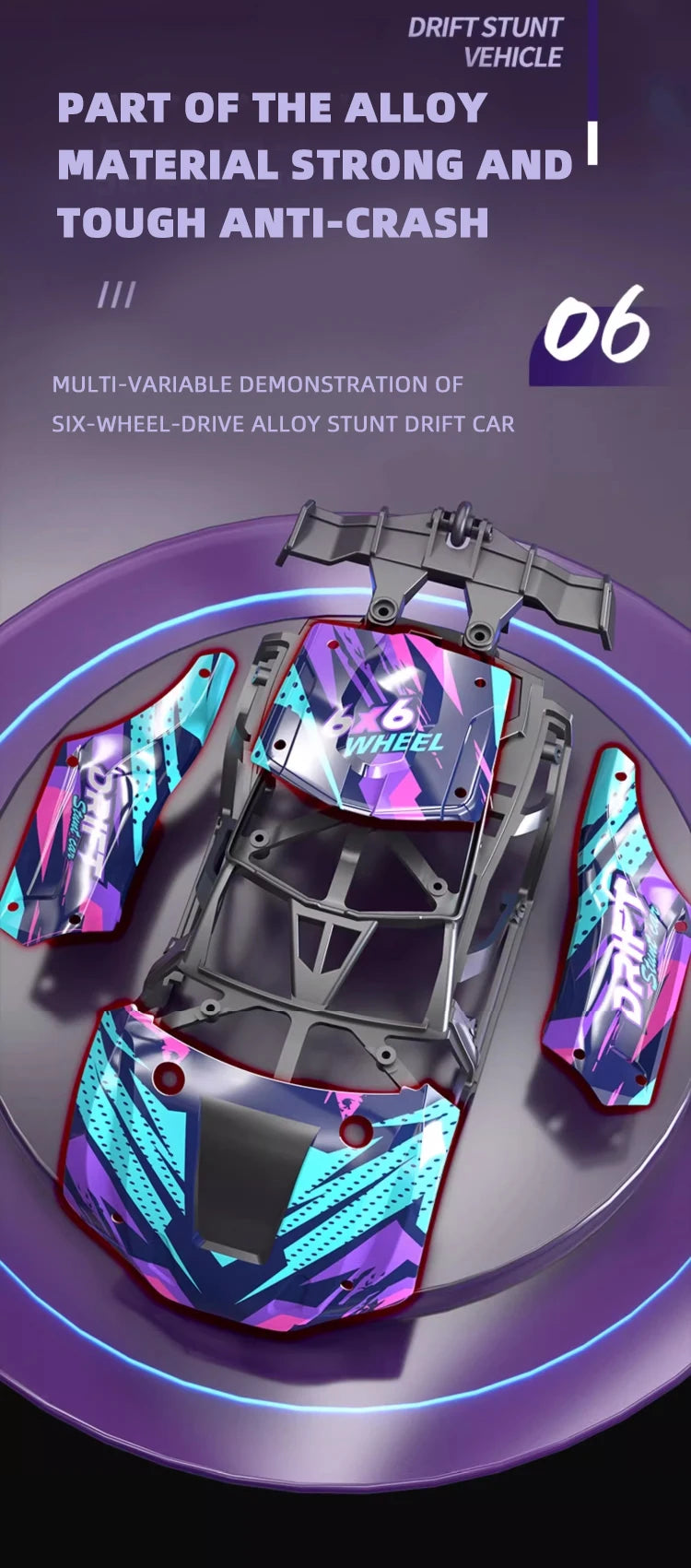 Children's Alloy Remote Control Car Morphing Six-Wheeled RC Off-Road Climbing Stunt Four-Wheel Drive Spray Drift Racing Car Toys