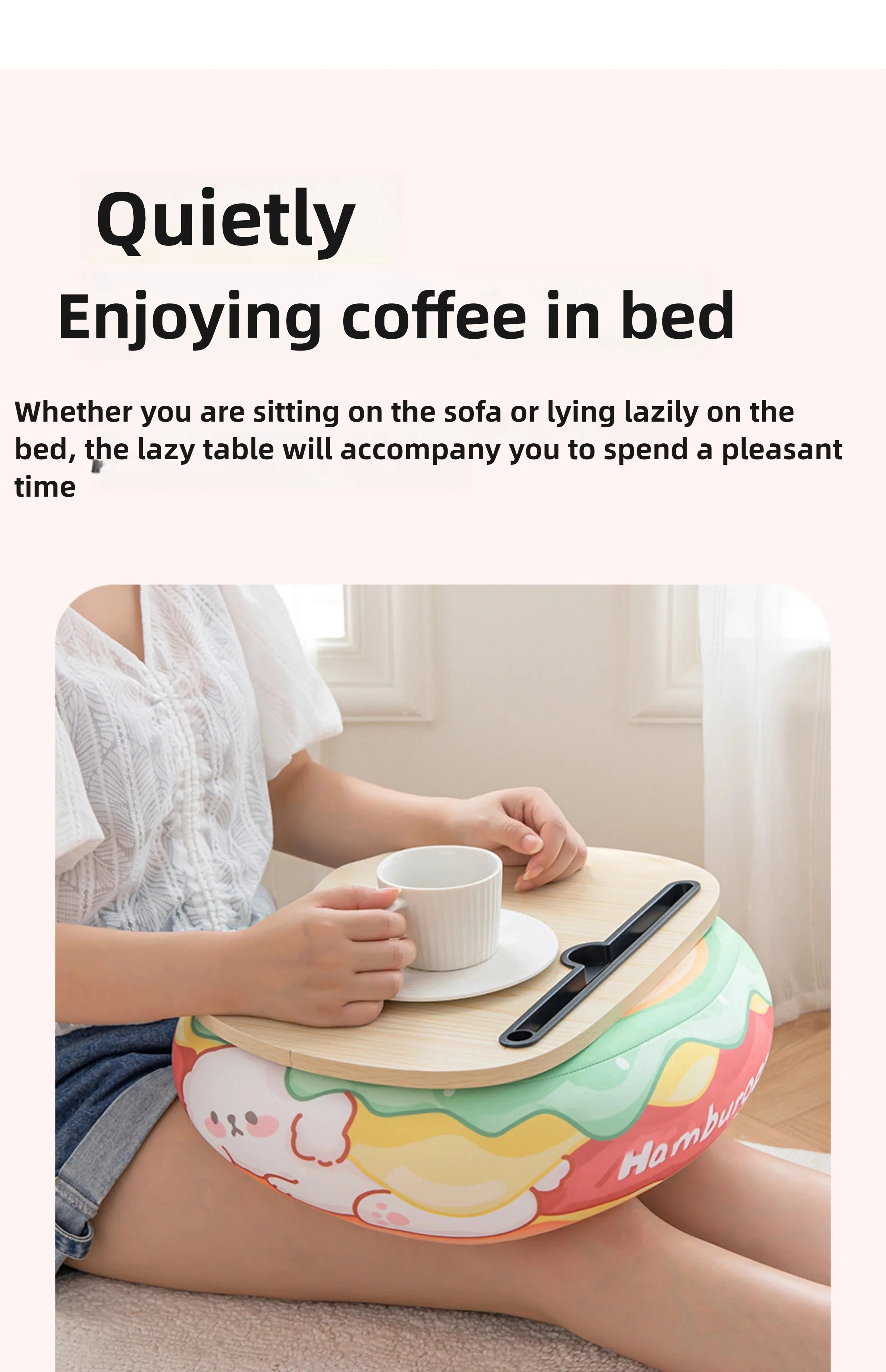 ‌Magnetic Snap-On Lap Desk Memory Foam Cushioned Laptop Tray Ergonomic Study Table for Bed/Couch/Dorm Anti-Slip Book Holder