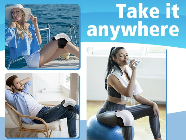 Heated Vibration Knee Massager for Joint Electric Knee Brace Red Light Knee Care Home Office Airbag Relaxing Treatment Knee Pad