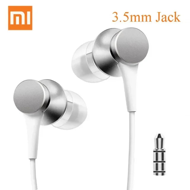 Original Xiaomi in-ear Sport Headphone with Mic Headset for Phone Xiaomi Samsung Huawei-Piston 3 Earphone Bass Wired 3.5MM