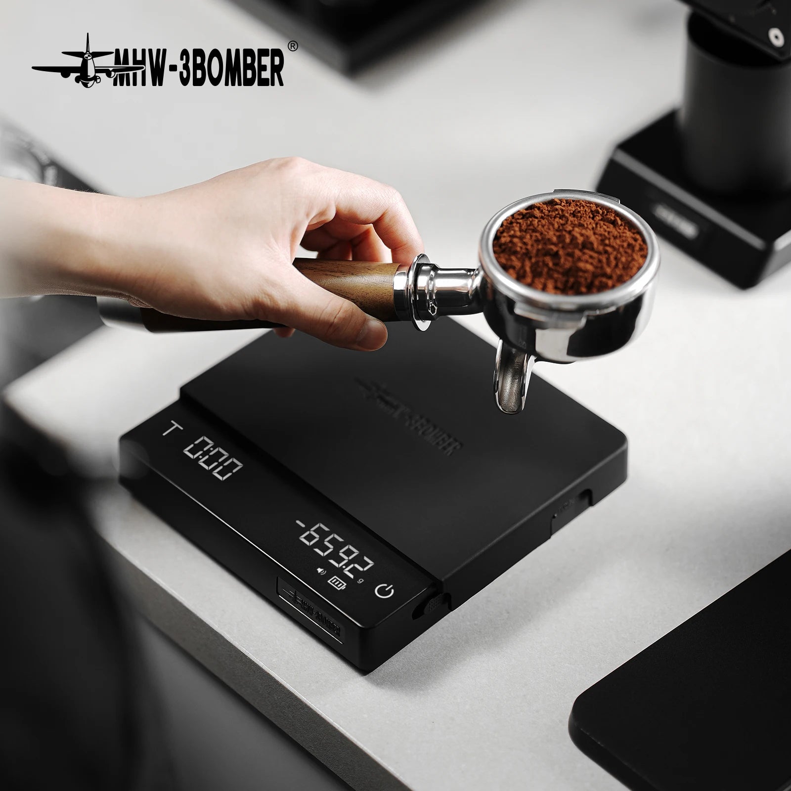 MHW-3BOMBER Upgrade Digital Kitchen Coffee Scale High Precision Rechargeable Espresso Electronic Scale Barista Accessories