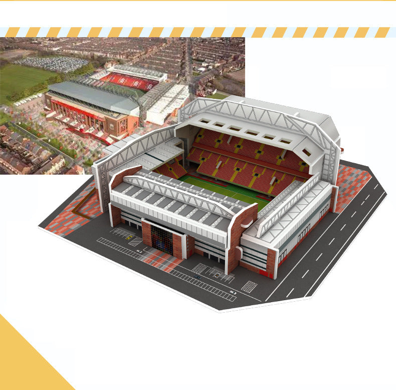 DIY Paper 3D Soccer Stadium Puzzle Construction Puzzles Toy Children Intellectual Development Educational Toys Christmas Gifts
