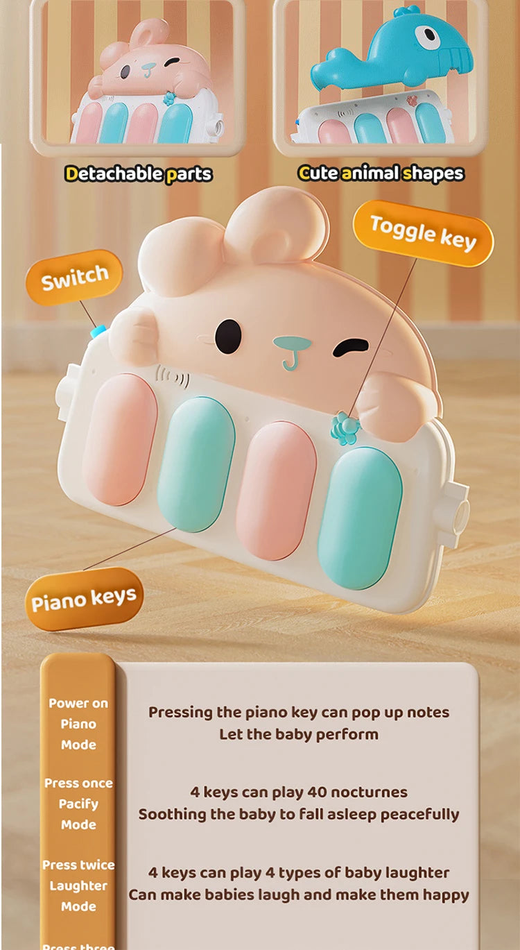 Baby Pedal Piano Fitness Stand Music Play Newborn Piano Crawling Blanket Early Educational Toys Play Mat 0-36 Months Baby Gifts