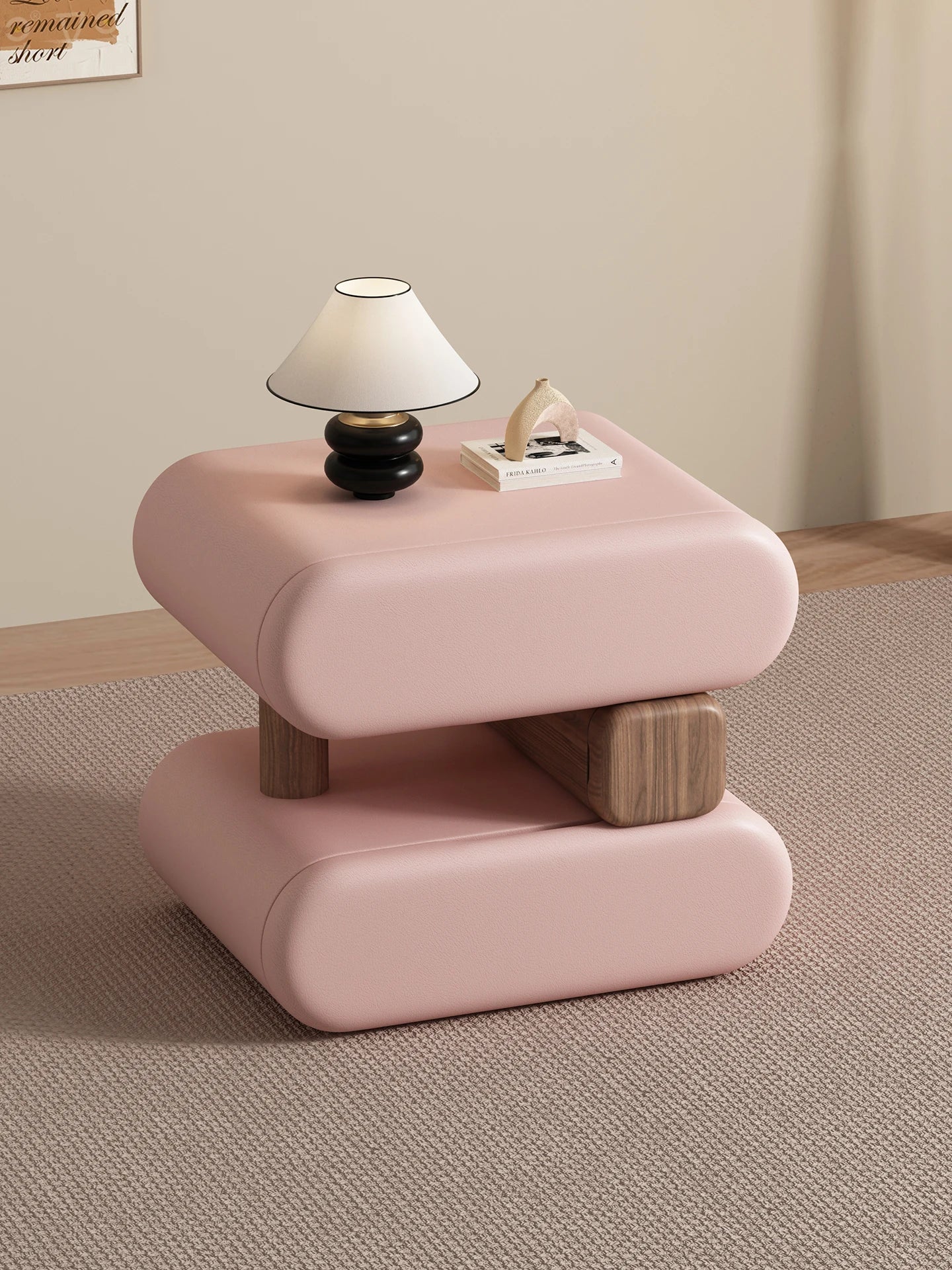 Cream Style Elegant Nightstands Space Saving Glamour Luxury Bedside Tables Trendy Creative Table De Chevet Bedroom Furniture