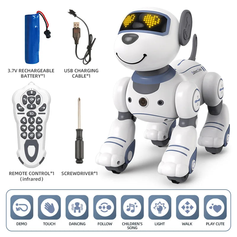 2025 AI Smart Robot Dog - Voice Control, Touch Sensing, Programmable Pet Toy Gift for Boys Girls (RC Dancing)