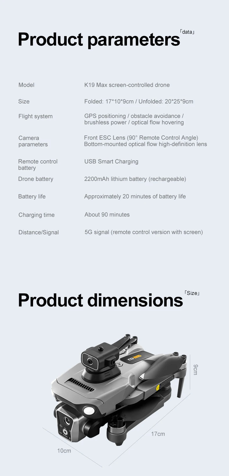 2025 K19Max GPS Return Drone 5G 8K HD Dual Camera Dron Remote With Screen Omnidirectional Obstacle Avoidance Drone RC Toy Gift