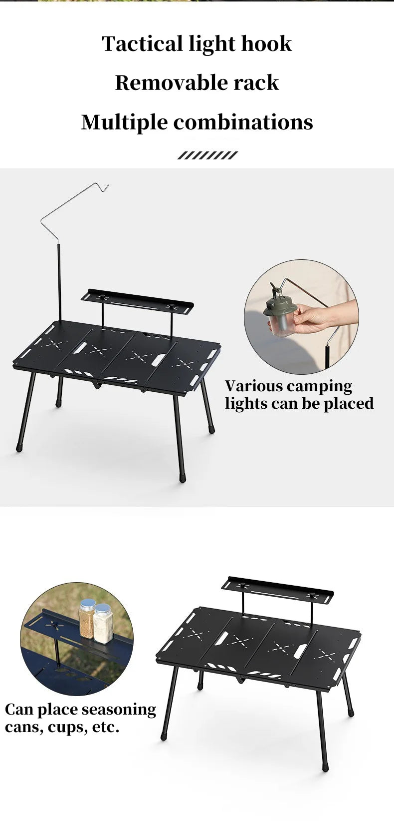 Outdoor Lightweight Folding Table Camping Hiking Travel Fishing Retractable Small Table Military Green Aluminum Alloy RuggedDesk