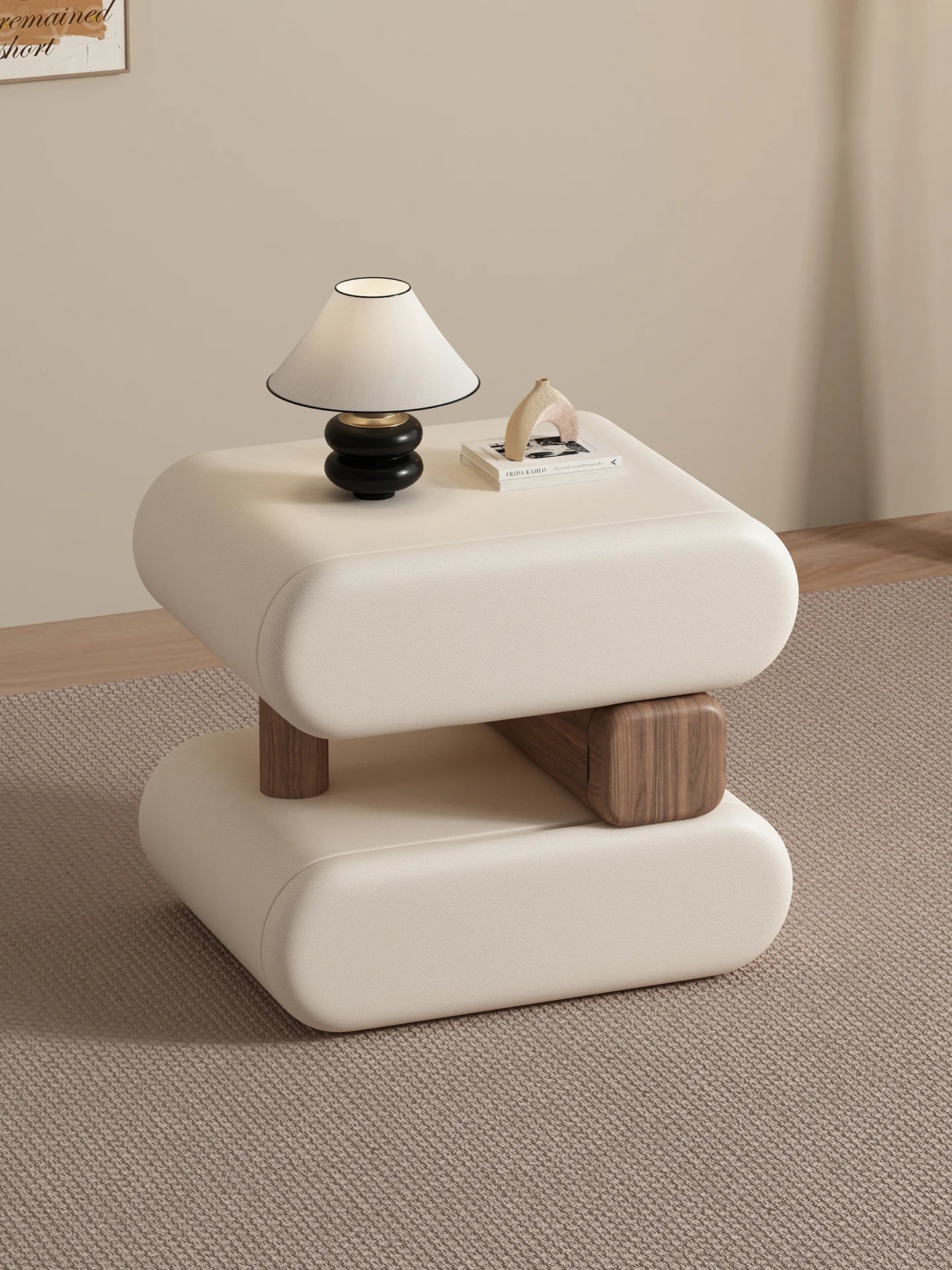 Cream Style Elegant Nightstands Space Saving Glamour Luxury Bedside Tables Trendy Creative Table De Chevet Bedroom Furniture