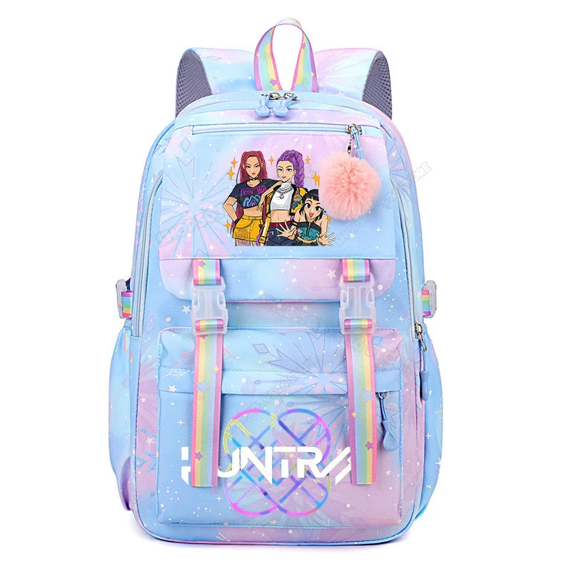 KPop Demon Hunters Backpack High-capacity Kids Knapsacks Movie Music Girl School Schoolbags Cartoon Anime Student Rucksack