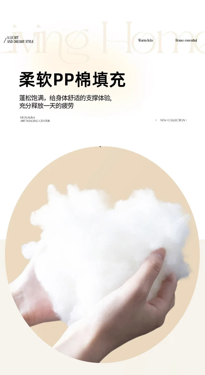 2025 new chenille one-piece chair cushion solid color sedentary bay window backrest cushion office chair cushion