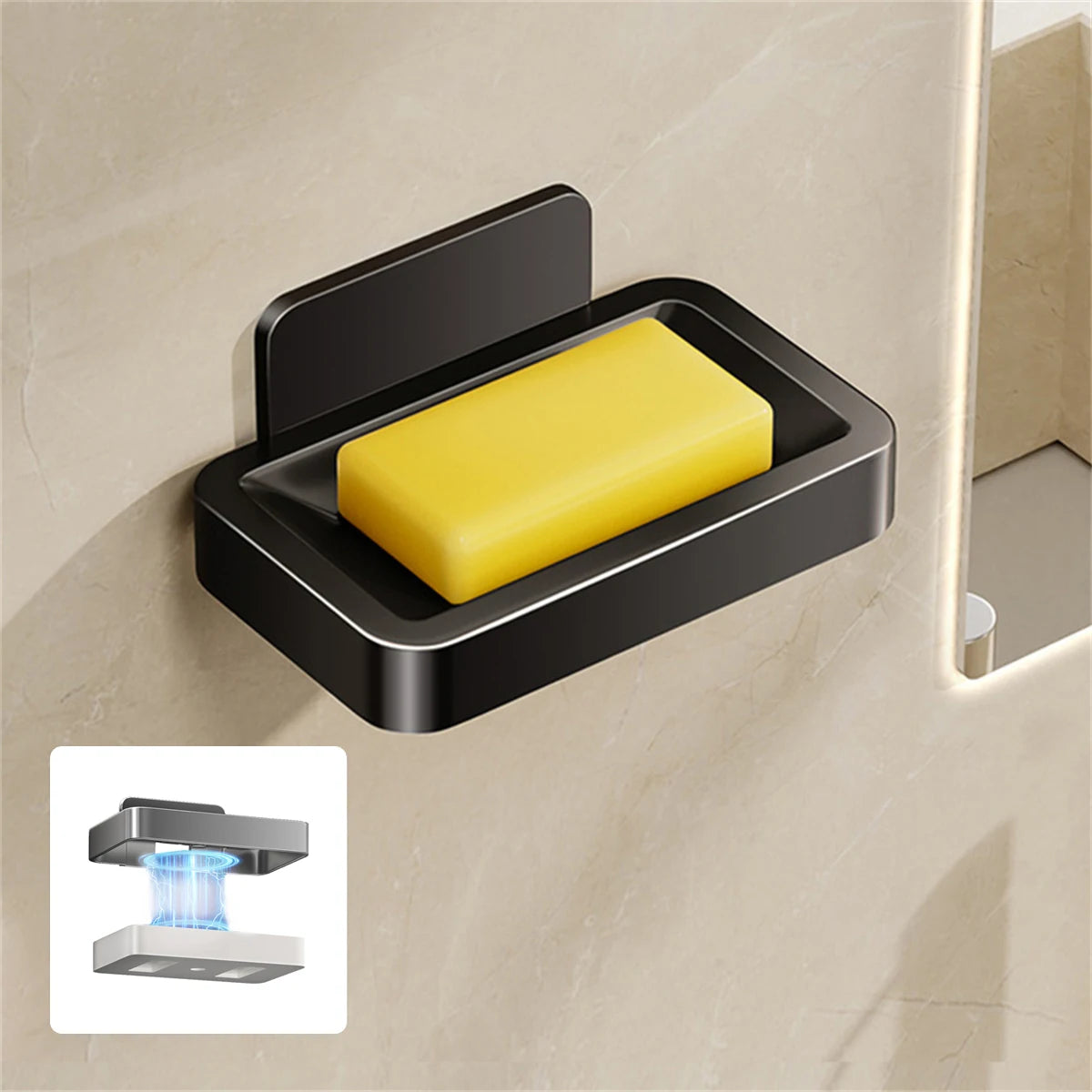 Metal Iron Soap Holder Without Drilling Bathroom Soap Dish With Drain Water Wall Soap Dish Organizer Bathroom Accessories