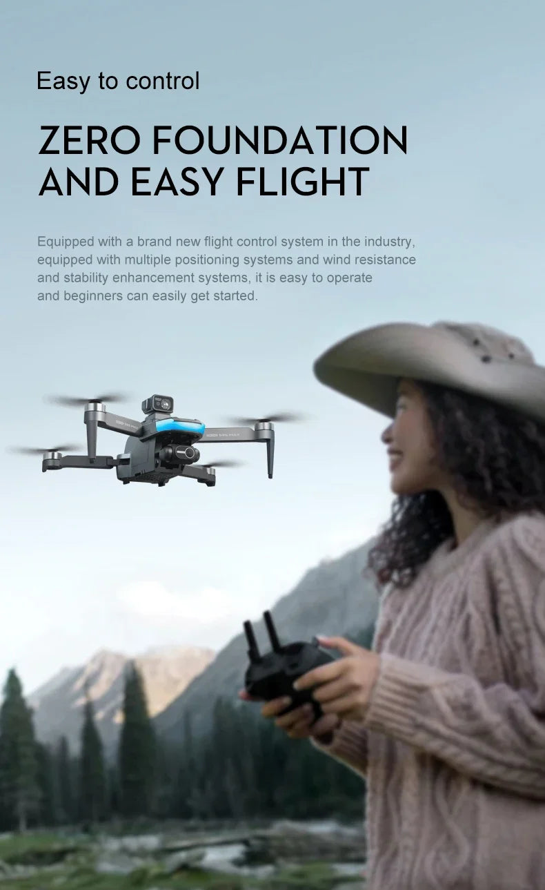 NEW S9S MAX MINI Drone 4K 2-Axis PTZ HD Dual Camera Laser Obstacle Avoidance Brushless Motor GPS 5G WIFI RC FPV Quadcopter Toys