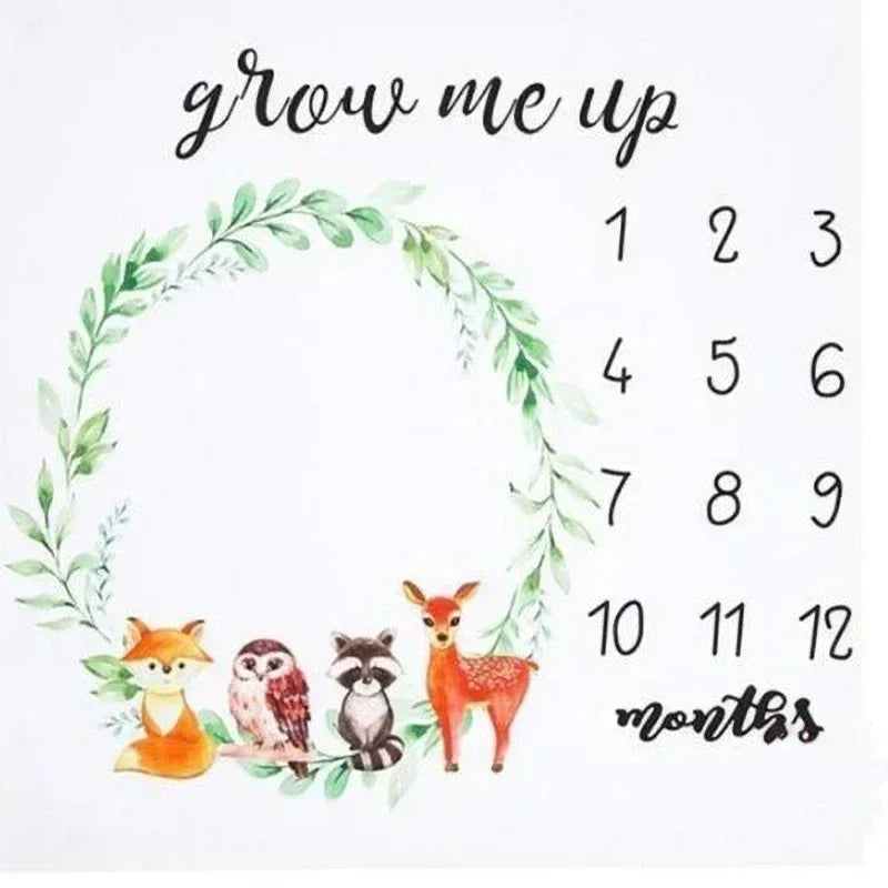 Newborn Photography Props Background Blankets Monthly Growth Milestone Blanket Photography Accessories Baby Background Cloth