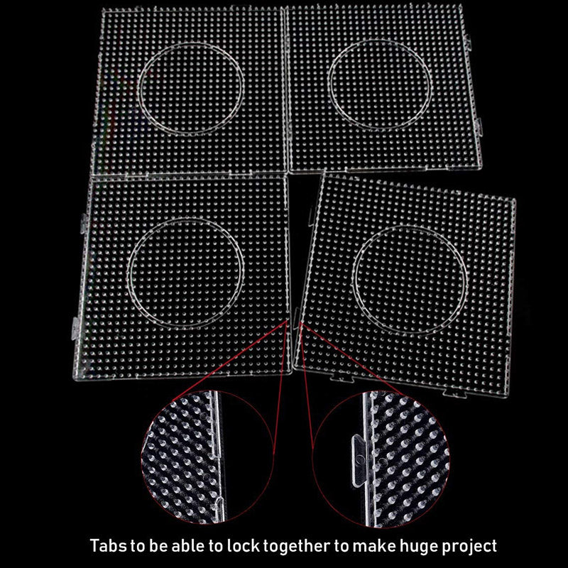 2.6mm Hama Beads Template DIY Perler Square Pegboard Fuse Beads Tool Educational Tangram Jigsaw Puzzle Template Kids Toy