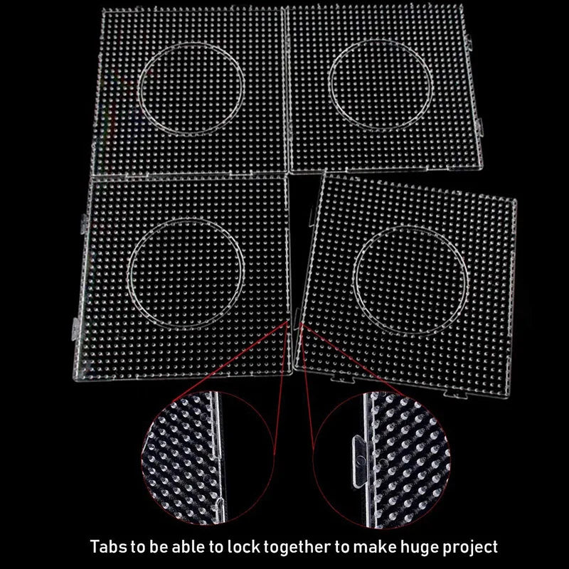 2.6mm Hama Beads Template DIY Perler Square Pegboard Fuse Beads Tool Educational Tangram Jigsaw Puzzle Template Kids Toy