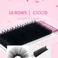 GLAMLASH 3D 4D 5D W Shaped Eyelash Lashes Easy Fan Eyelash Extensions Wholesales YY Premade Volume 12 Rows W Style Natural Soft