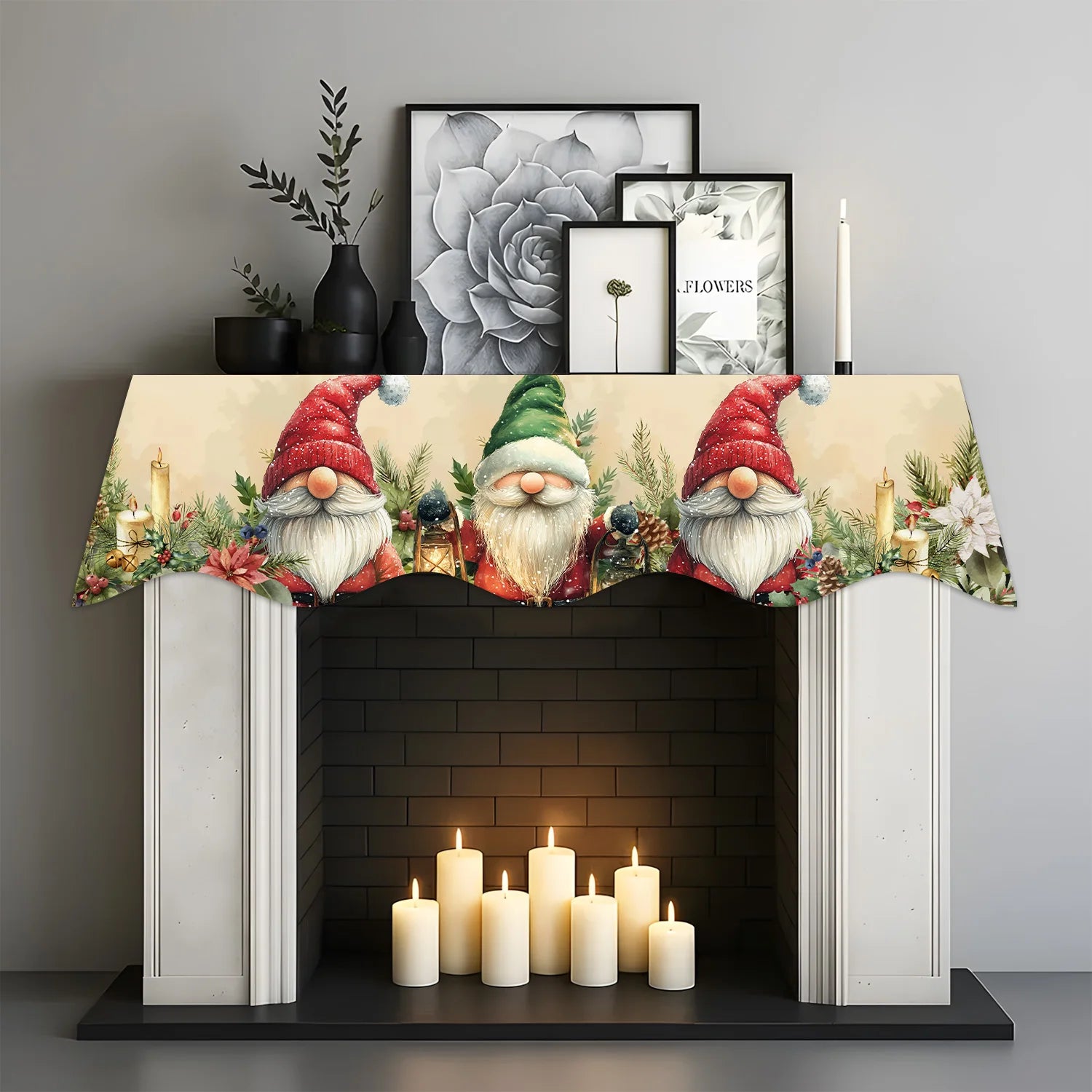 Christmas dwarf Fireplace Mantel Scarf Christmas Party Decor Kids Favors 2025 Xmas Living Room Navidad Natal New Year Gift 2026