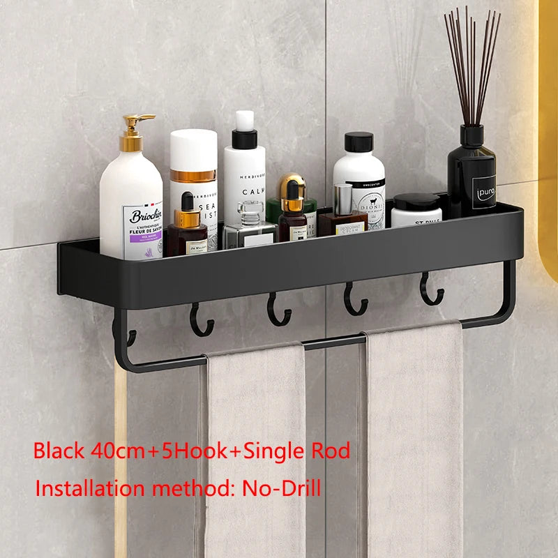 Bathroom Shower Shelf Shower Caddy Wall Floating Shelf Bathroom Toilet Shelf Kitchen Cabinet Storage Shelves Rack Organizers