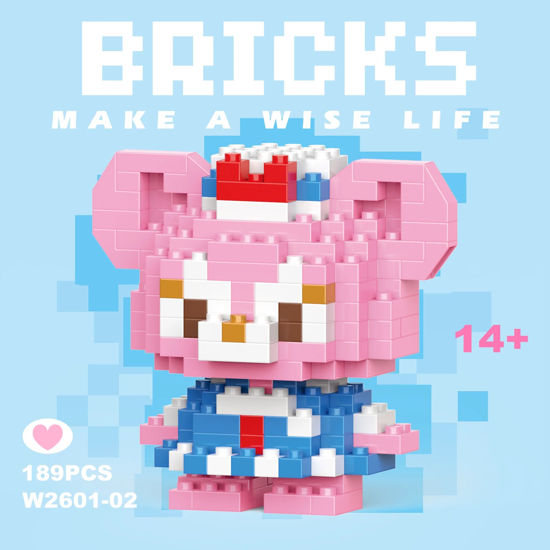 Disney 108 Style Stitch LinaBell Hello Kitty Building Blocks Princess Cartoon Figrues Bricks Children's Assembly Toys Model Gift