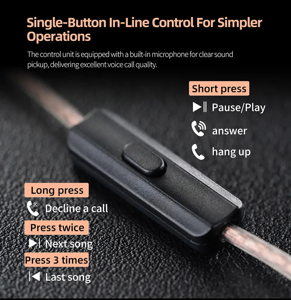 KZ EDX PRO X high-performance 10mm dynamic Hifi in ear sports music live monitoring wired headphones