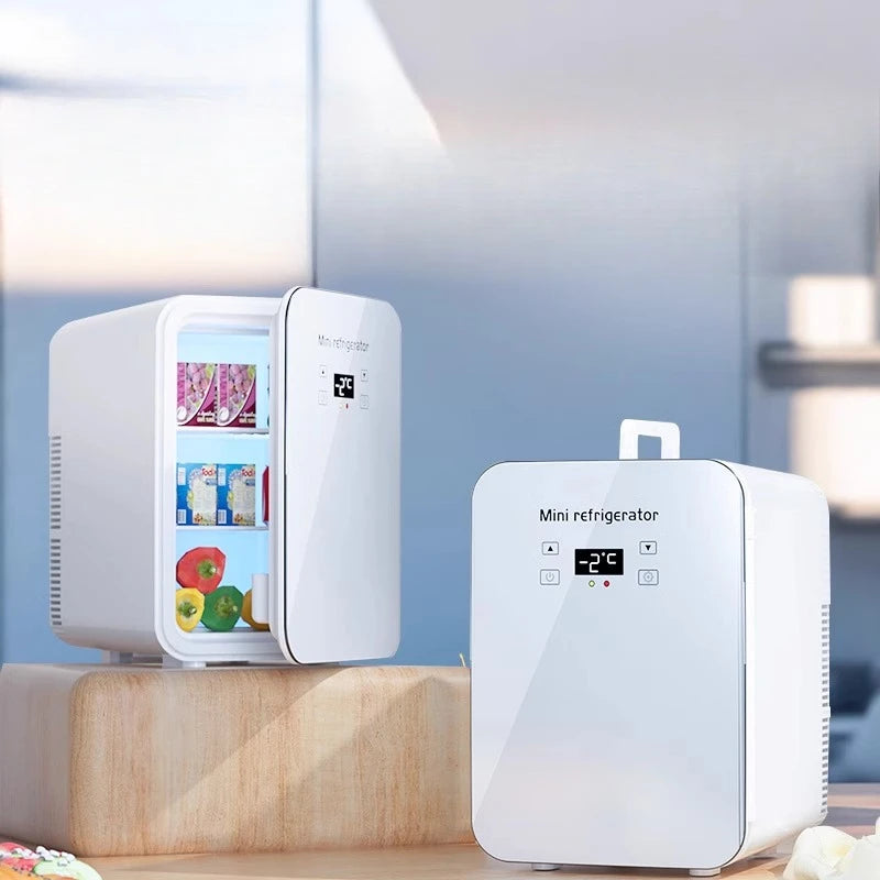 ‌Dual-Core Cooling Car Refrigerator Portable Fridge Home 35dB Low-Noise Breast Milk Chiller Office Solution w/Layered Storage