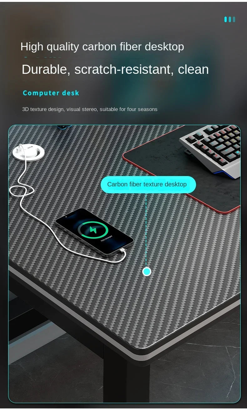 Shelf Living Room Office Desk Storage Standing Floor Metal Arbenic Computer Desks European Black Mesa De Escritorio Furniture