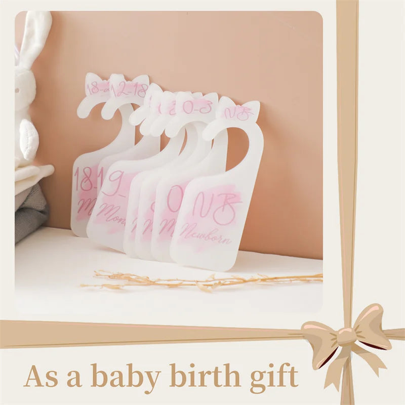 Baby Wooden Dividers Closet Size Wardrobe Separator Star Moon Milestone Cards Months Organizers Kids Photography Accessories