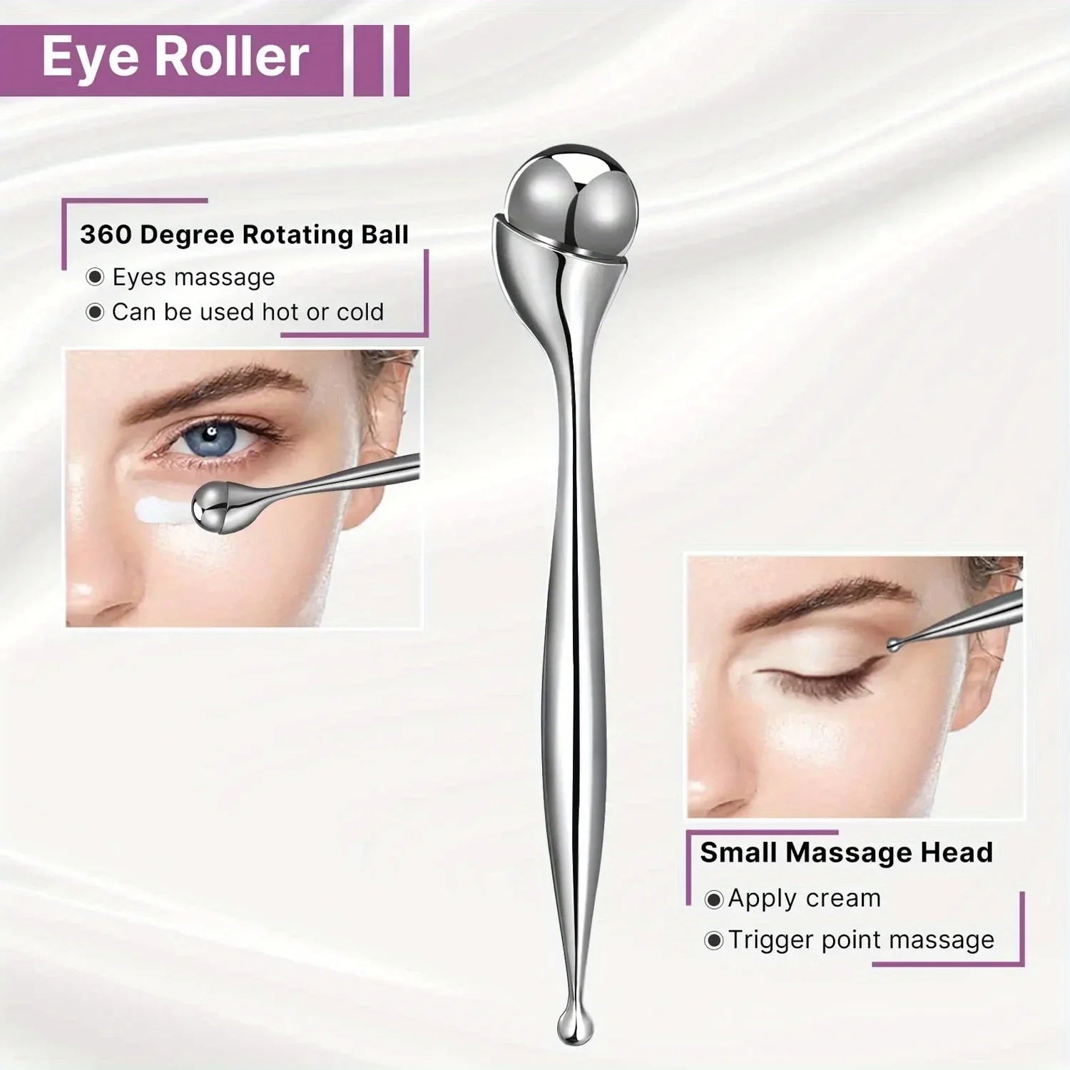 Newest Stainless Steel Full Body Roller Ice Roller Beauty Stick Face Eye Massager Face Firming Lifting Tightening Massage Tools