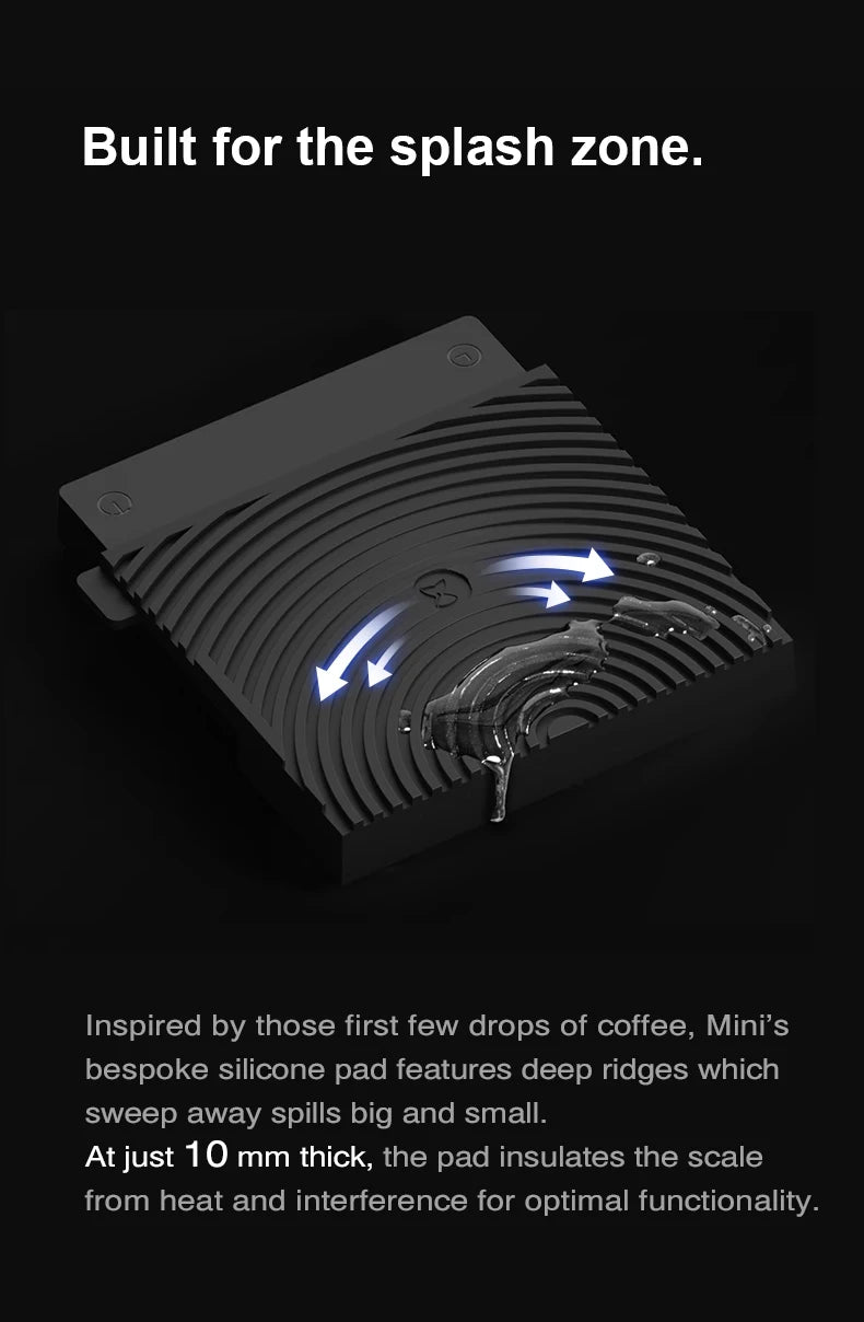 TIMEMORE Black Mirror MINI 0.1g Coffee Scale Espresso And Measurement Flow Rate LED Screen Barista Scales Kitchen