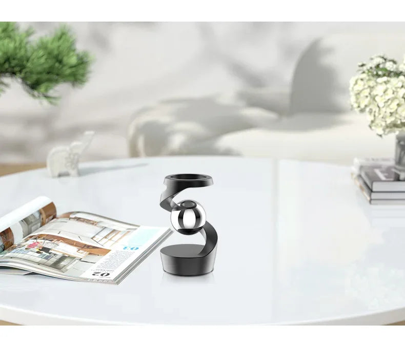 Gravity Defying Kinetic Desk Toy Desktop Levitating Gyro Stress Relief Kinetic Levitation Toys Optical Illusion Desk Toy