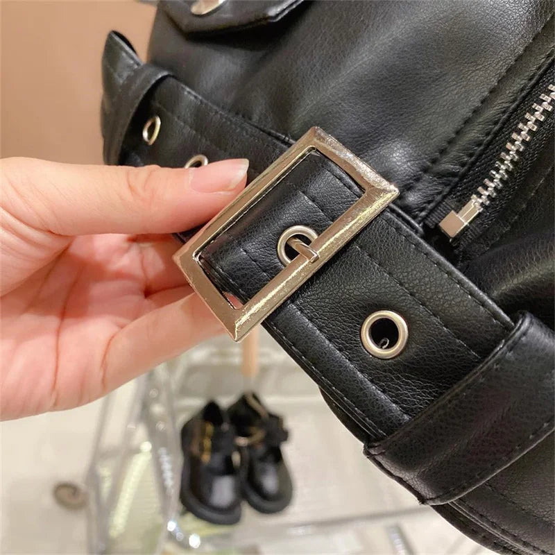 Boys Handsome Leather Jackets Kids 2-8 Years New Classics Spring Autumn Coats Baby Children Pu Outerwear Kids Zipper Fly Clothes