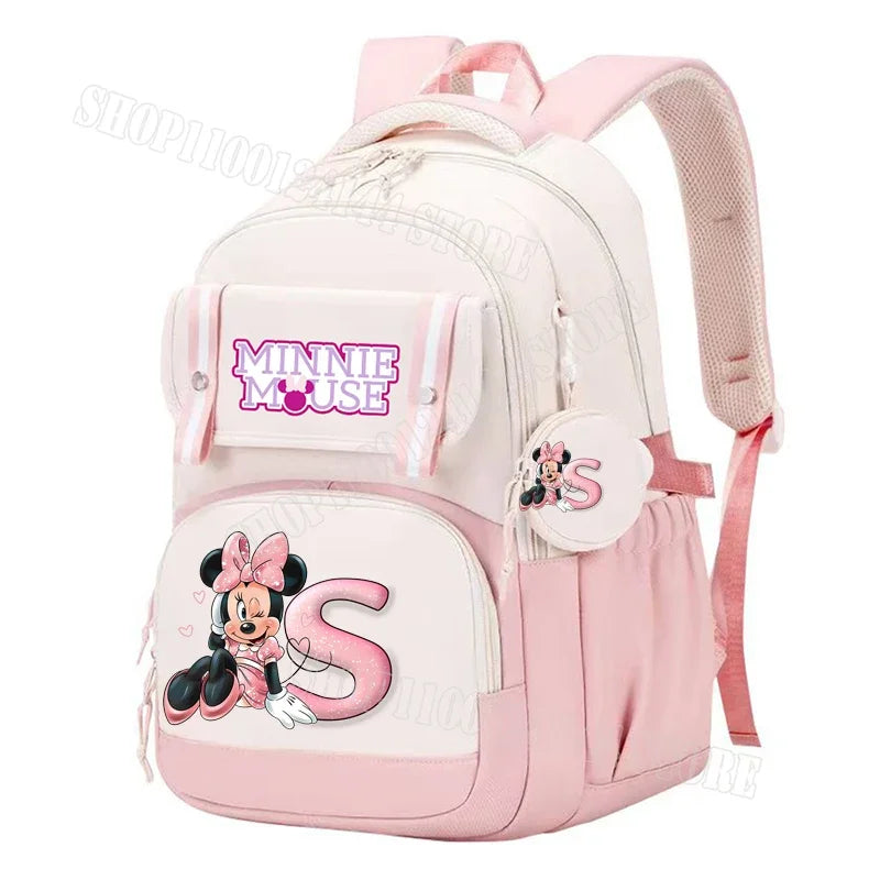 Minnie Mouse Disney Backpacks Mochilas Aestethic Backpacks for Teenager Canvas Laptop Backpack School Student Kawaii Bag Gift