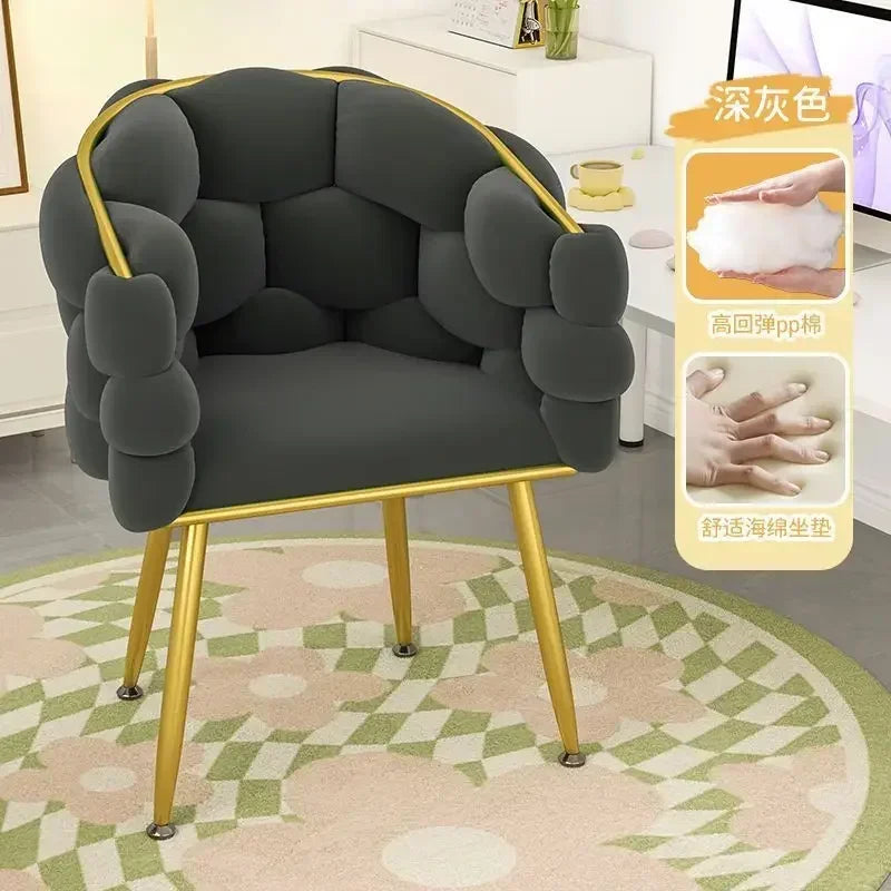 Formwell Leisure Single Sofa Chair Velvet Armchair with Gold Legs Makeup Chair with Upholstered for Living Room Bedroom