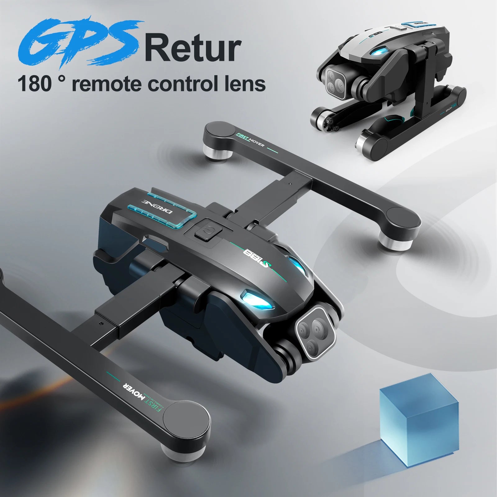 S188 Drone 8K Professional HD Dual Camera 5G GPS Wifi Obstacle Avoidance Brushless Foldable Quadcopter RC Distance 2KM Dron Toys