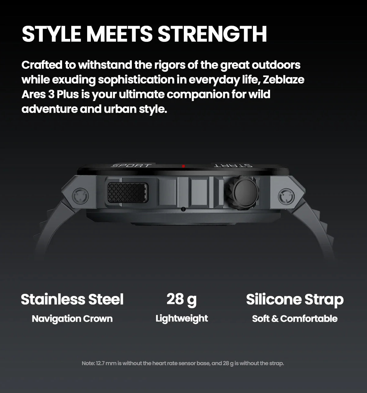 New Zeblaze Ares 3 Plus 1.43'' HD AMOLED Display Voice Calling Smartwatch New 3D Interactive Health&Fitness Tracking Smart Watch