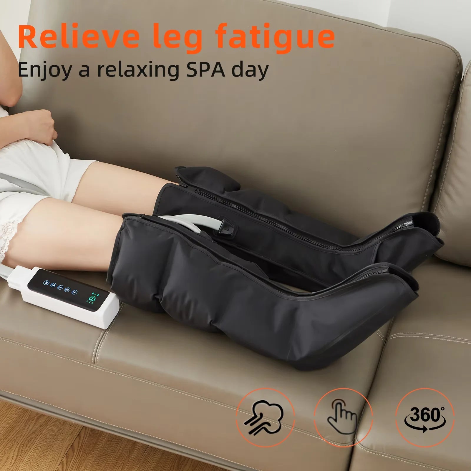 Air Compression Massage Leg Massager Pneumatic Boots 4 Airbags Leg Boots Lymphatic Drainage Rehabilitation System Press Pump