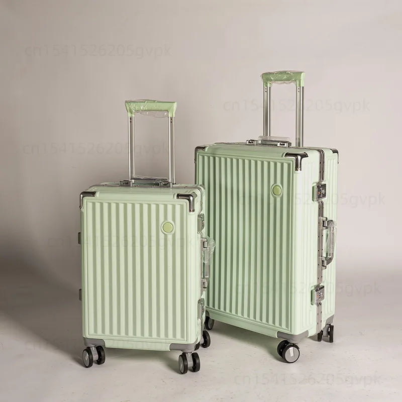 20/24 Inch Large Capacity PC Rolling Luggage Case TSA Combination Lock Business Metal Frame Travel Suitcase on Wheels Travel Bag