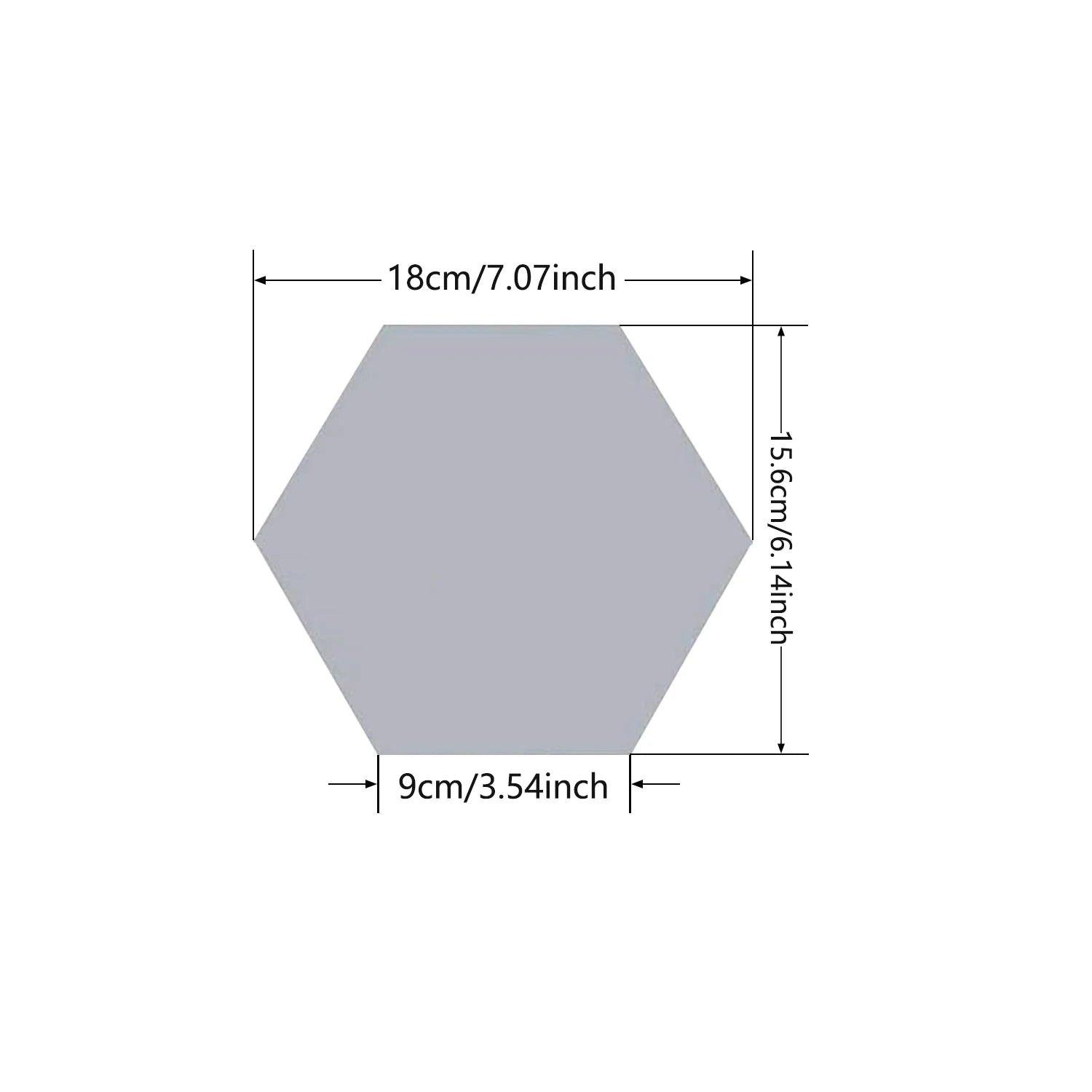 5-20PCS Geometric Solids Hexagonal Mirror Wall Stickers DIY With Built-in Adhesive and Removable Home Decoration 4.6cm-23cm