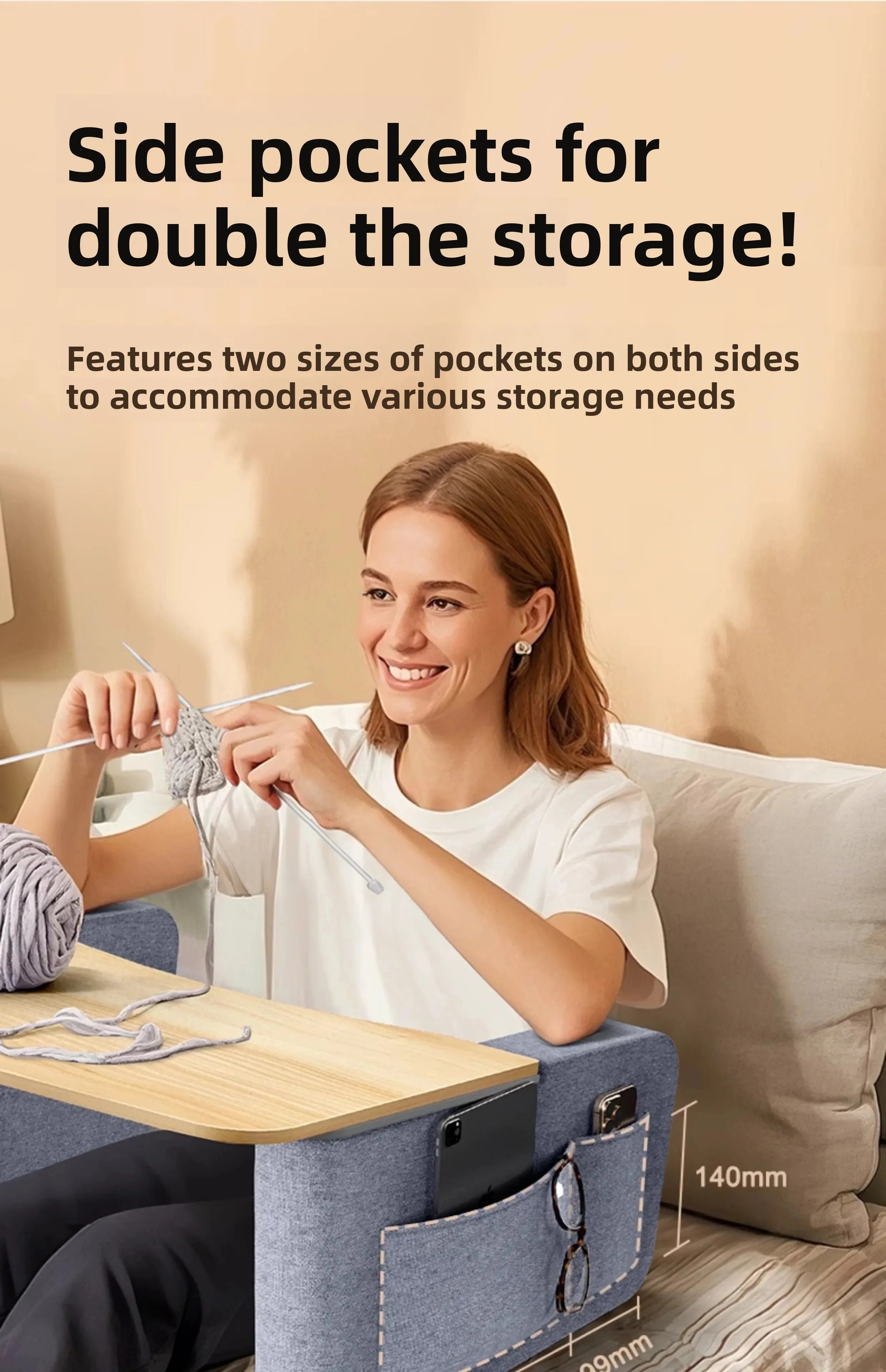 Multi-Functional Knee Laptop Desk Lazy Sofa Tray Table Bed Writing Stand Reading Gaming Table for Small Space Use