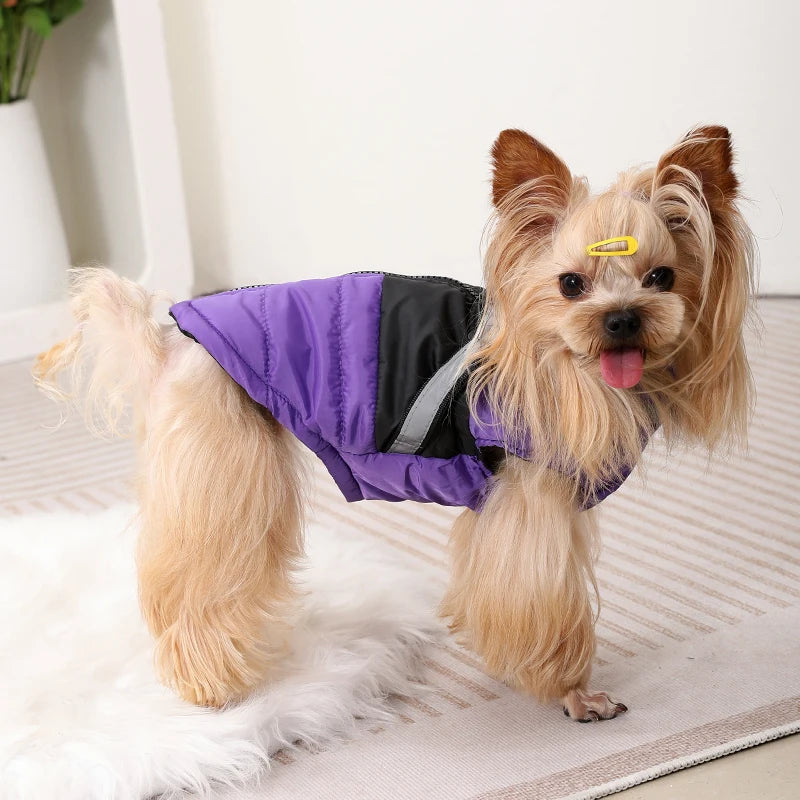 Dog Jacket Winter Waterproof Pet Clothes With Harness For Small Medium Dogs Cats Puppy Coat Reflective French Bulldog Apparel