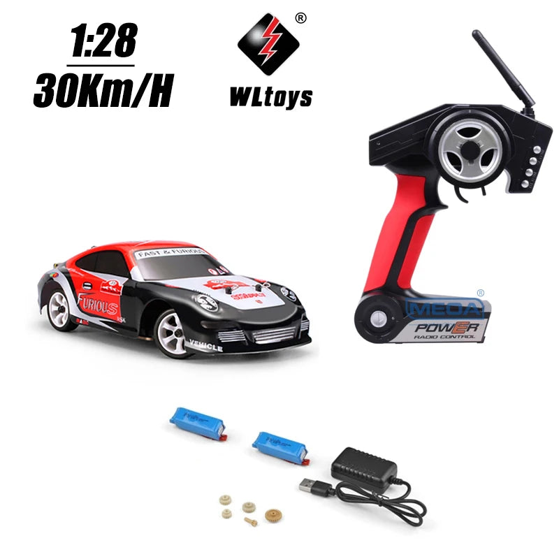 Wltoys K989 K969 284131 Upgrade LCD Version 4WD 1/28 RC High Speed Racing Mosquito 2.4GHz Off-Road RTR Rally Drift Car