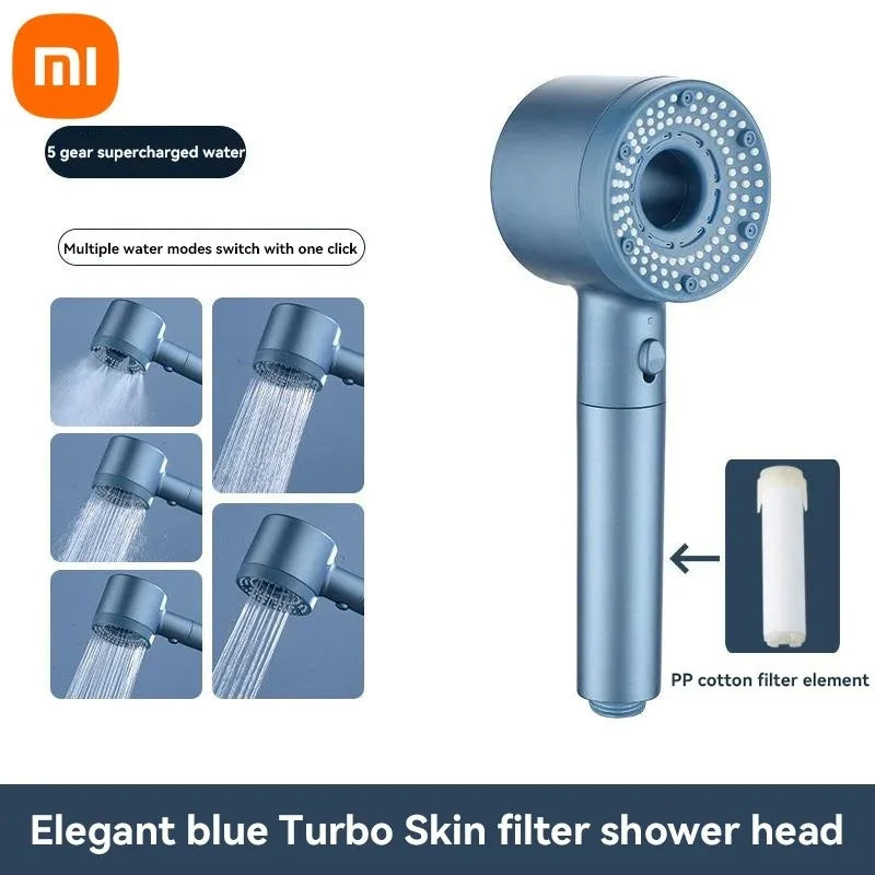 Xiaomi 5-Modes Shower Heads High Pressure Mijia ShowerHead Set Portable Rainfall Faucet Tap Bathroom Bath Home Bathroom Upgrade