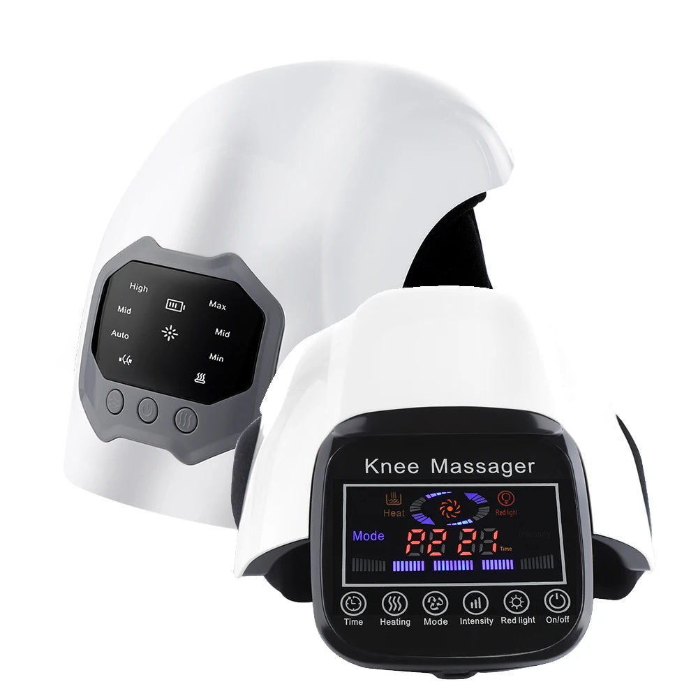 Heated Vibration Knee Massager for Joint Electric Knee Brace Red Light Knee Care Home Office Airbag Relaxing Treatment Knee Pad