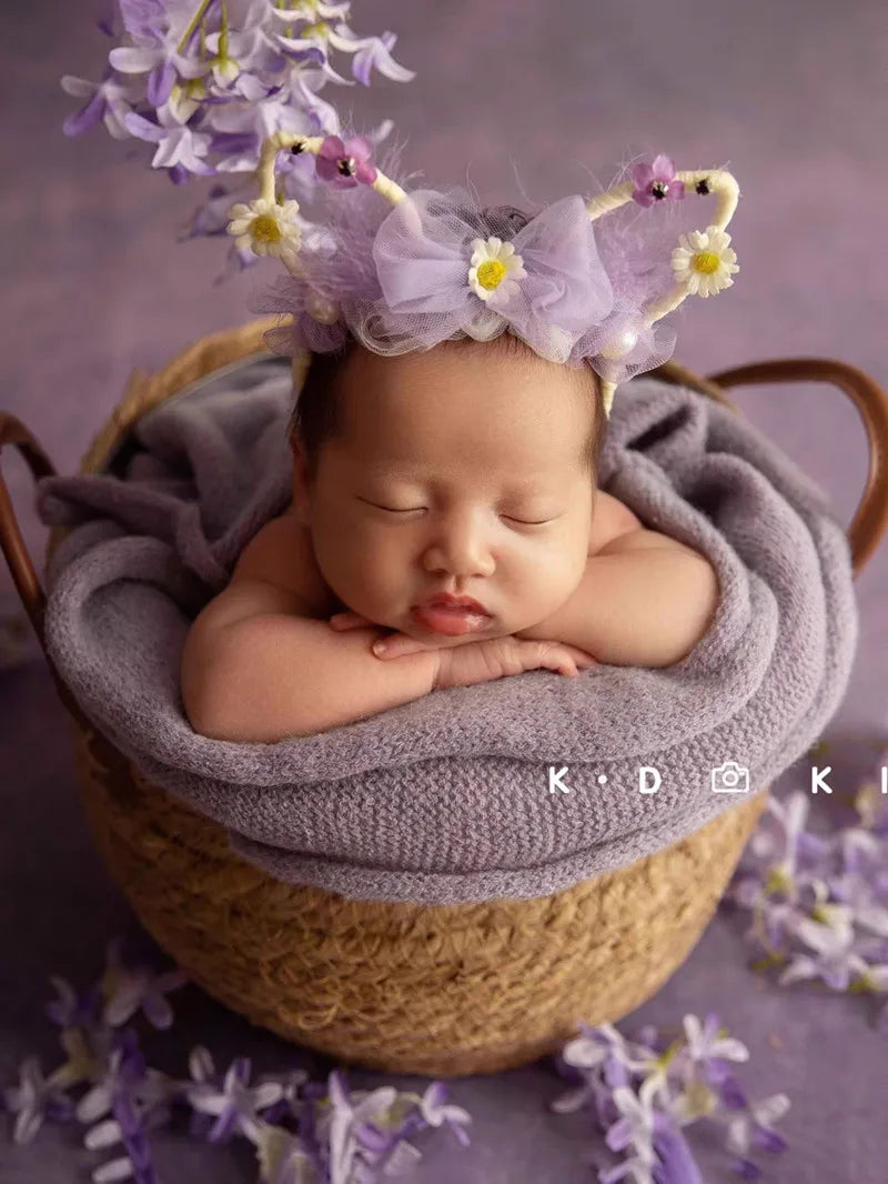 ❤️Newborn Photography Props Accessory Cute Manual Headband Studio Baby Photo Cartoon Ear Headwear Infant Shoot Accessories