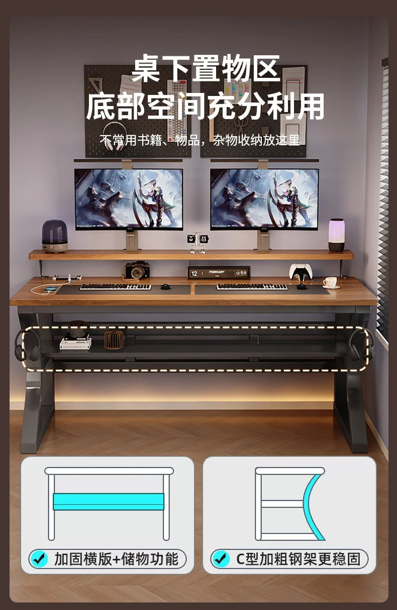 Wooden Designer Modern Office Desks Luxury Home Writing Large Laptop Computer Desks Gaming Standing Escritorio Furniture