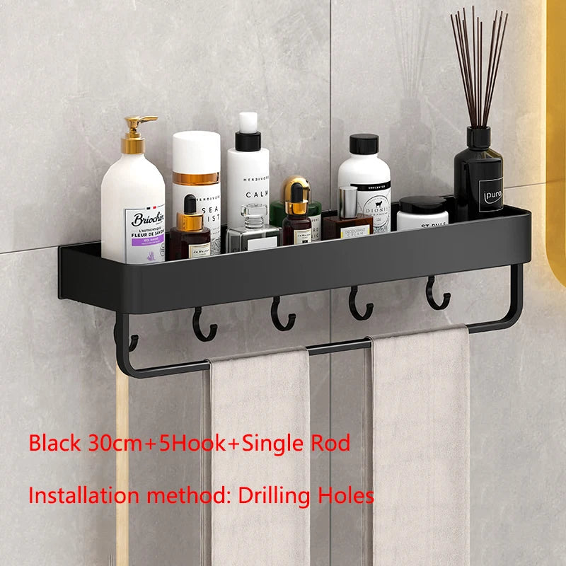 Bathroom Shower Shelf Shower Caddy Wall Floating Shelf Bathroom Toilet Shelf Kitchen Cabinet Storage Shelves Rack Organizers