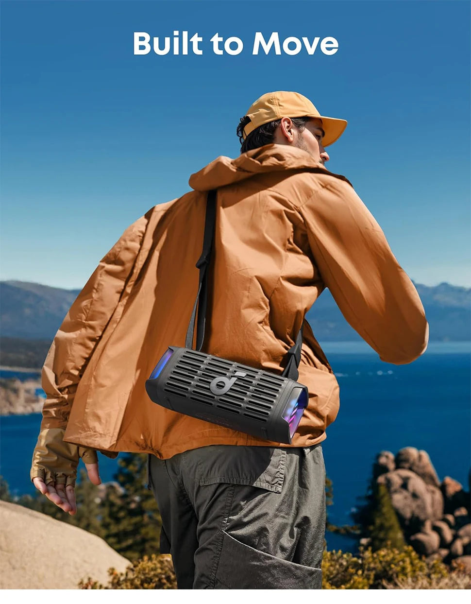 Soundcore Boom 3i by Anker Rugged Outdoor Speakers IP68 Waterproof Floating Playback Saltwater-Resistant BassUp 2.0 16H Playtime