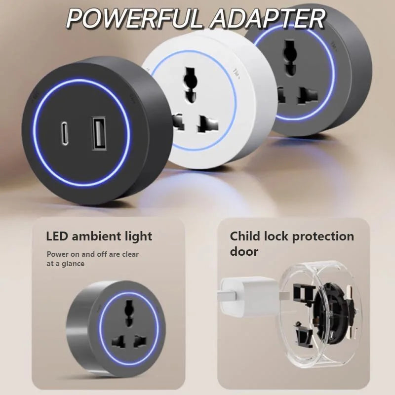 Universal Home Kitchen Bathroom Office Sockets Pop Replaceable High-end Quality Wall Power Track Socket EU UK FR US THA Standard